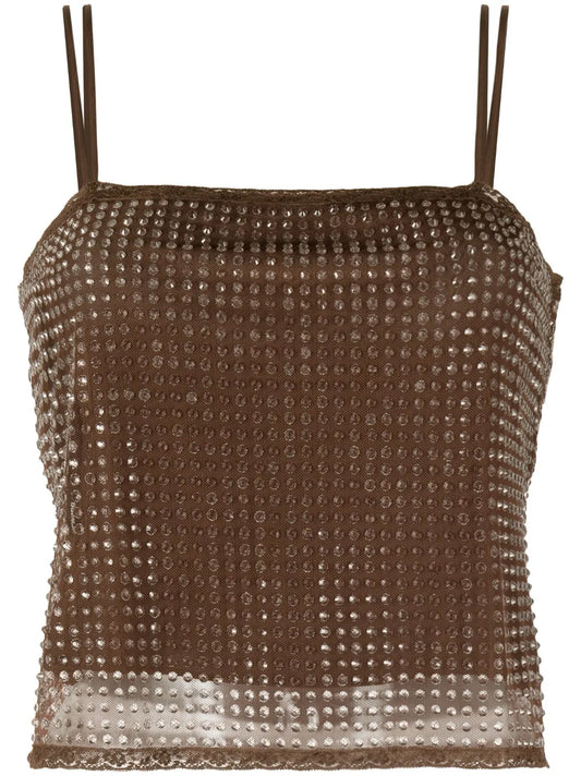 Square-Neck Sleeveless Top