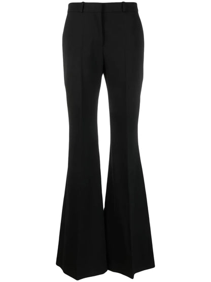 High-Waisted Flared Trousers