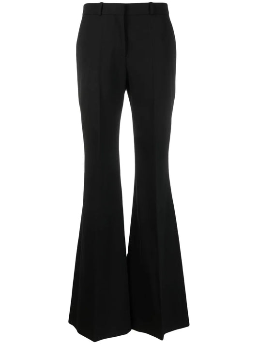 High-Waisted Flared Trousers