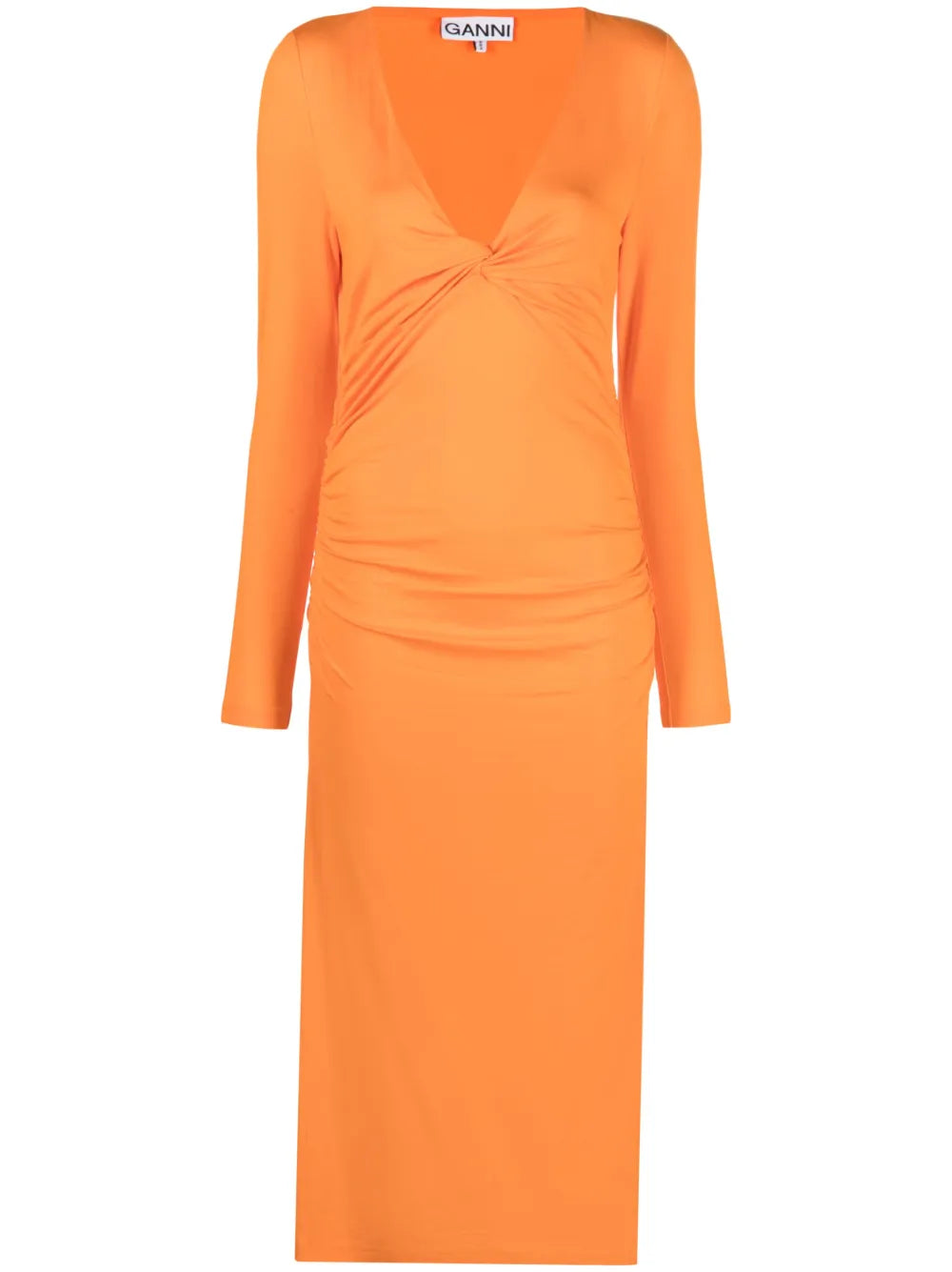 V-Neck Long-Sleeve Dress
