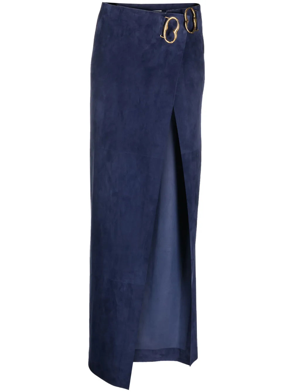 Suede Maxi Wrap Skirt