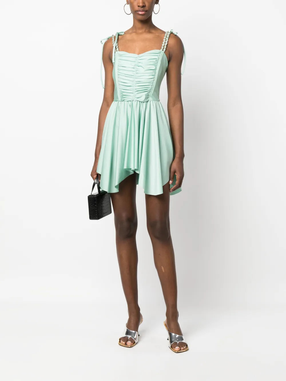Asymmetric Flared Mini Dress