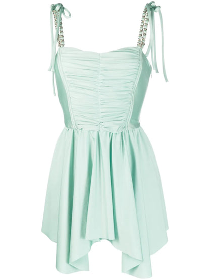 Asymmetric Flared Mini Dress