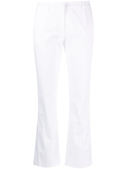 Mid-Rise Flared Trousers