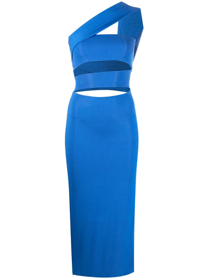 Cut-Out Knitted Midi Dress