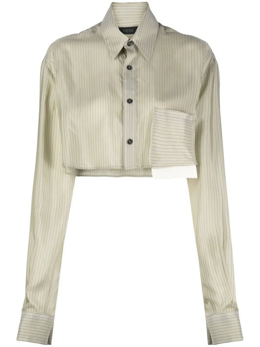 Long-Sleeve Cropped Shirt