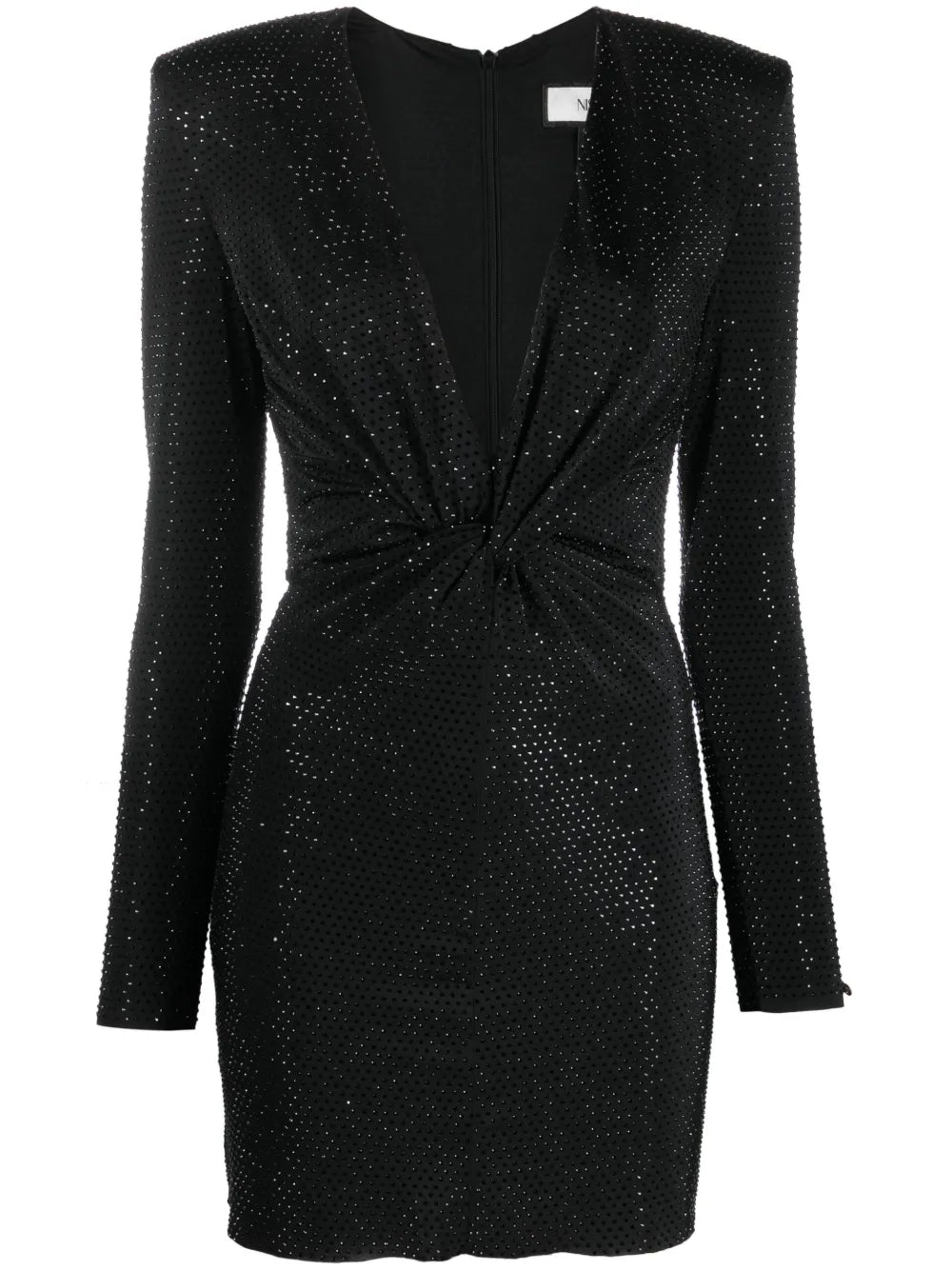 Crystal-Embellished Mini Dress