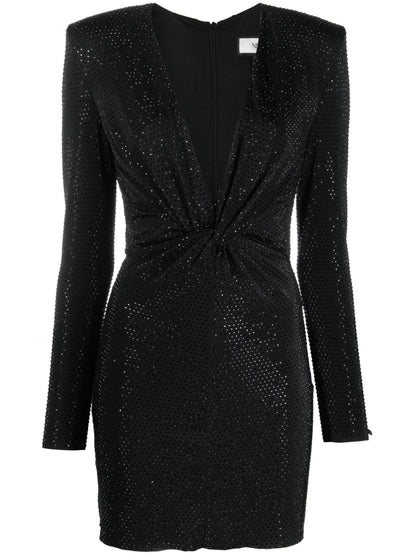 Crystal-Embellished Mini Dress