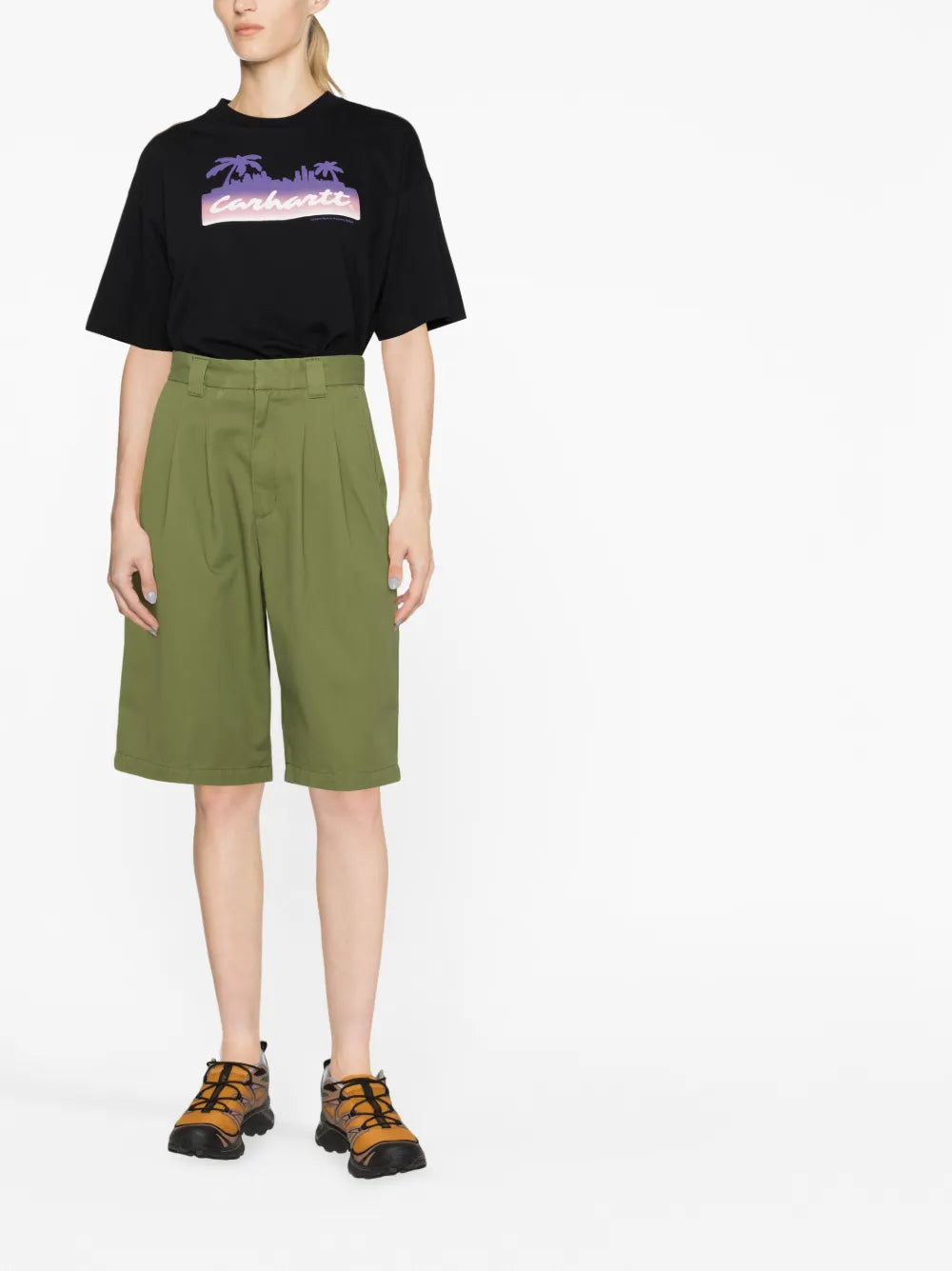 Logo-Patch Knee-Length Shorts