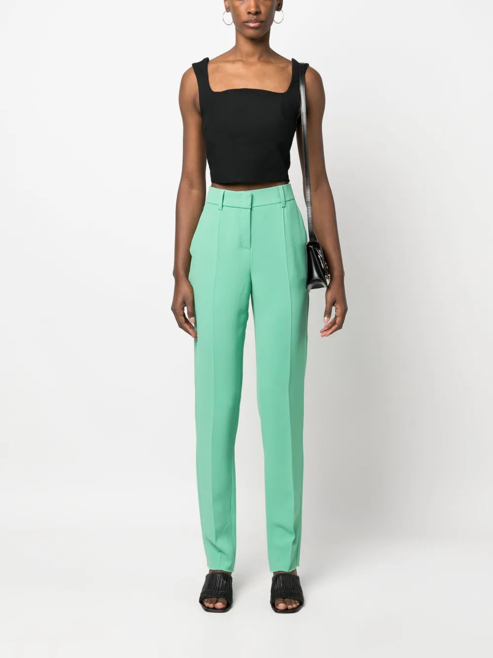 Straight-Leg Crepe Trousers