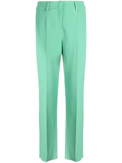 Straight-Leg Crepe Trousers