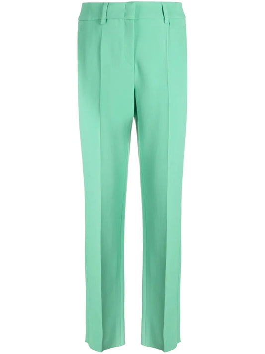 Straight-Leg Crepe Trousers
