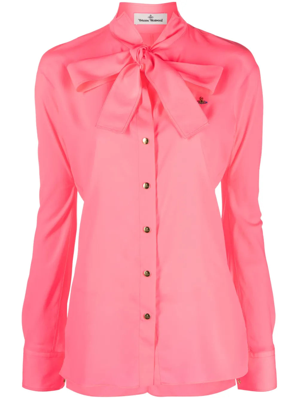 Logo-Embroidered Tie-Fastening Shirt