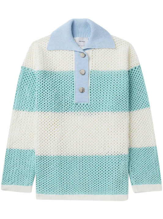 Three-Tone Cotton Polo Collar