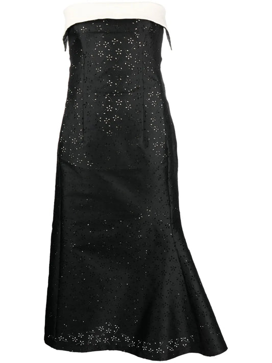 Pointelle Knit Midi Dress