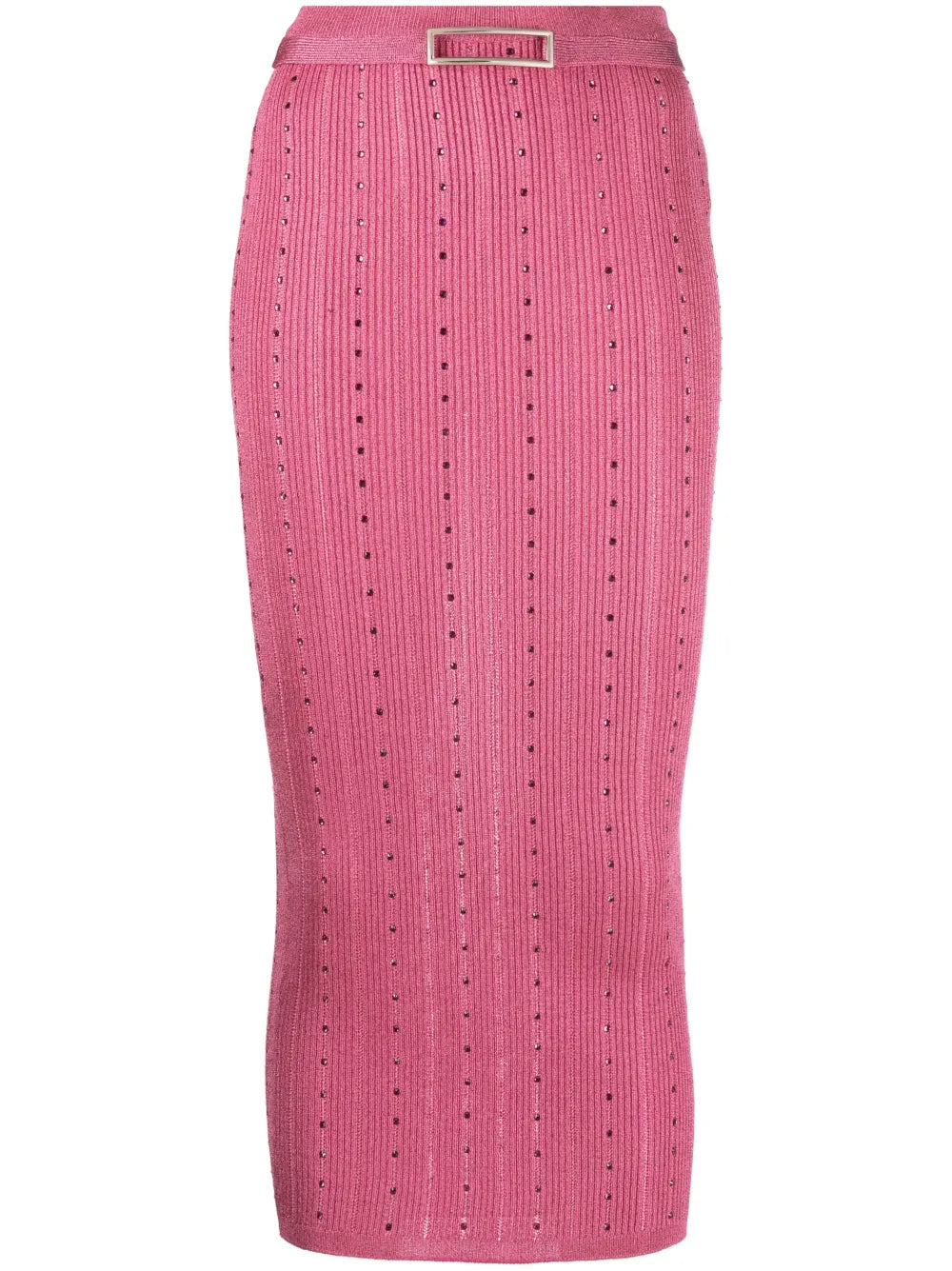 Embellished Knitted Midi Skirt