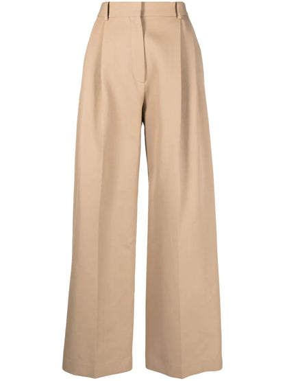 Wide-Leg Tailored-Cut Trousers