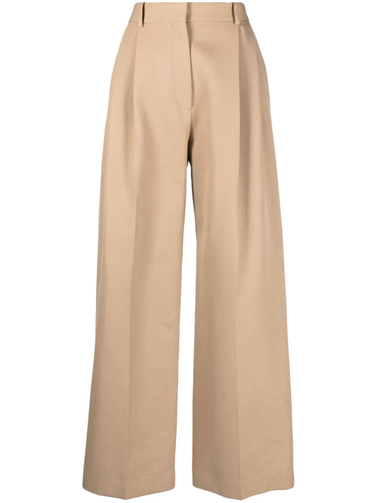 Wide-Leg Tailored-Cut Trousers