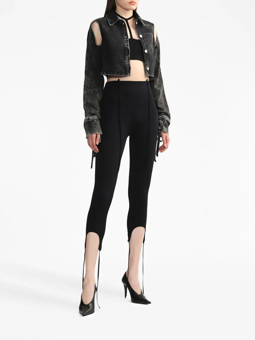 Cut-Out Cropped Shirt
