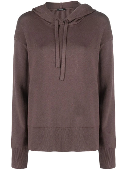 Knitted Drawstring Hoodie