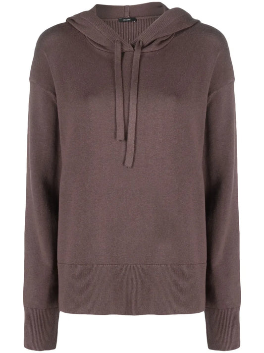 Knitted Drawstring Hoodie