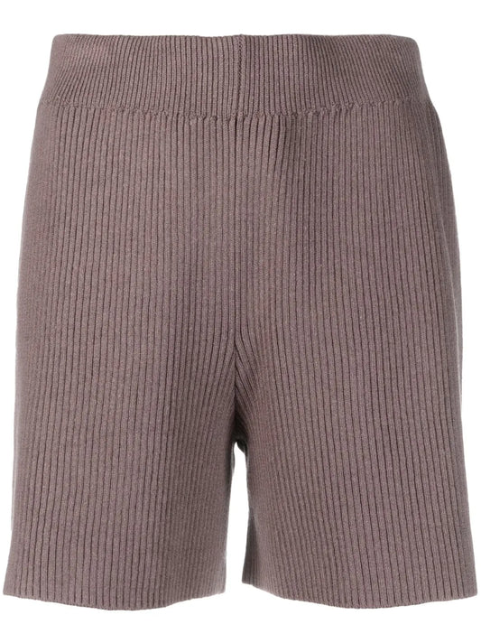 Ribbed-Knit Silk-Blend Shorts