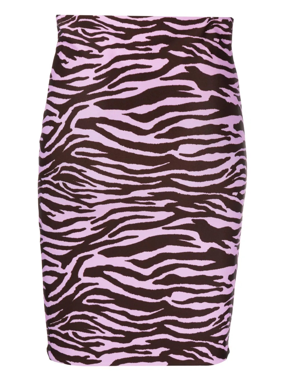 Zebra-Print Pencil Midi Skirt