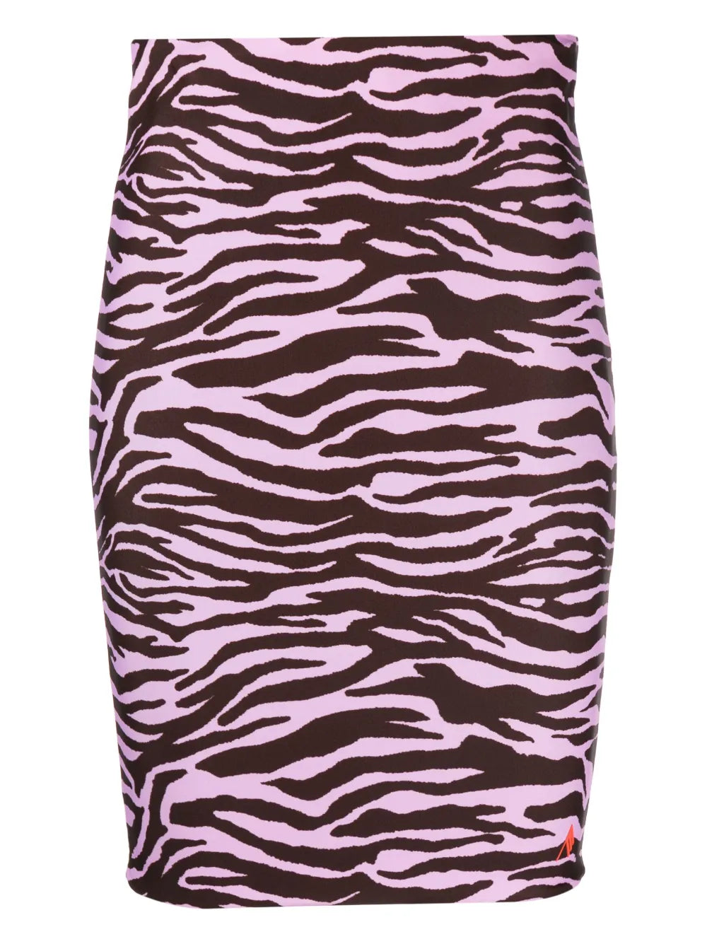 Zebra-Print Pencil Midi Skirt