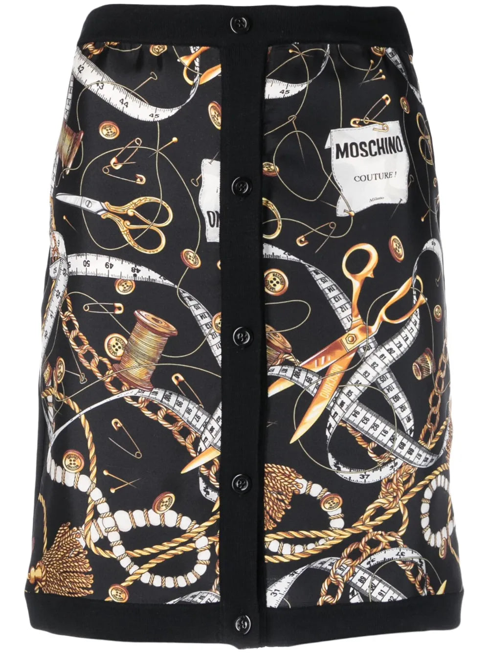 Graphic-Print High-Waisted Miniskirt