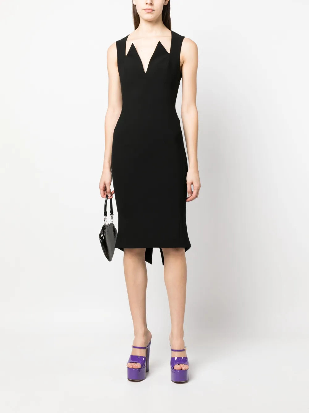 V-Neck Midi Dress