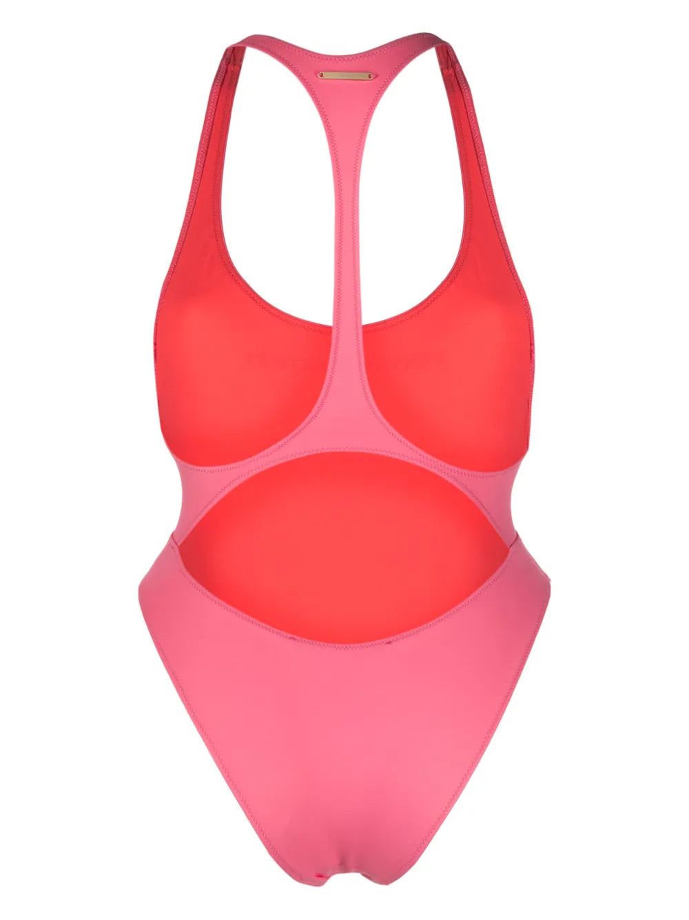Logo-Print Cut-Out Swimsuit