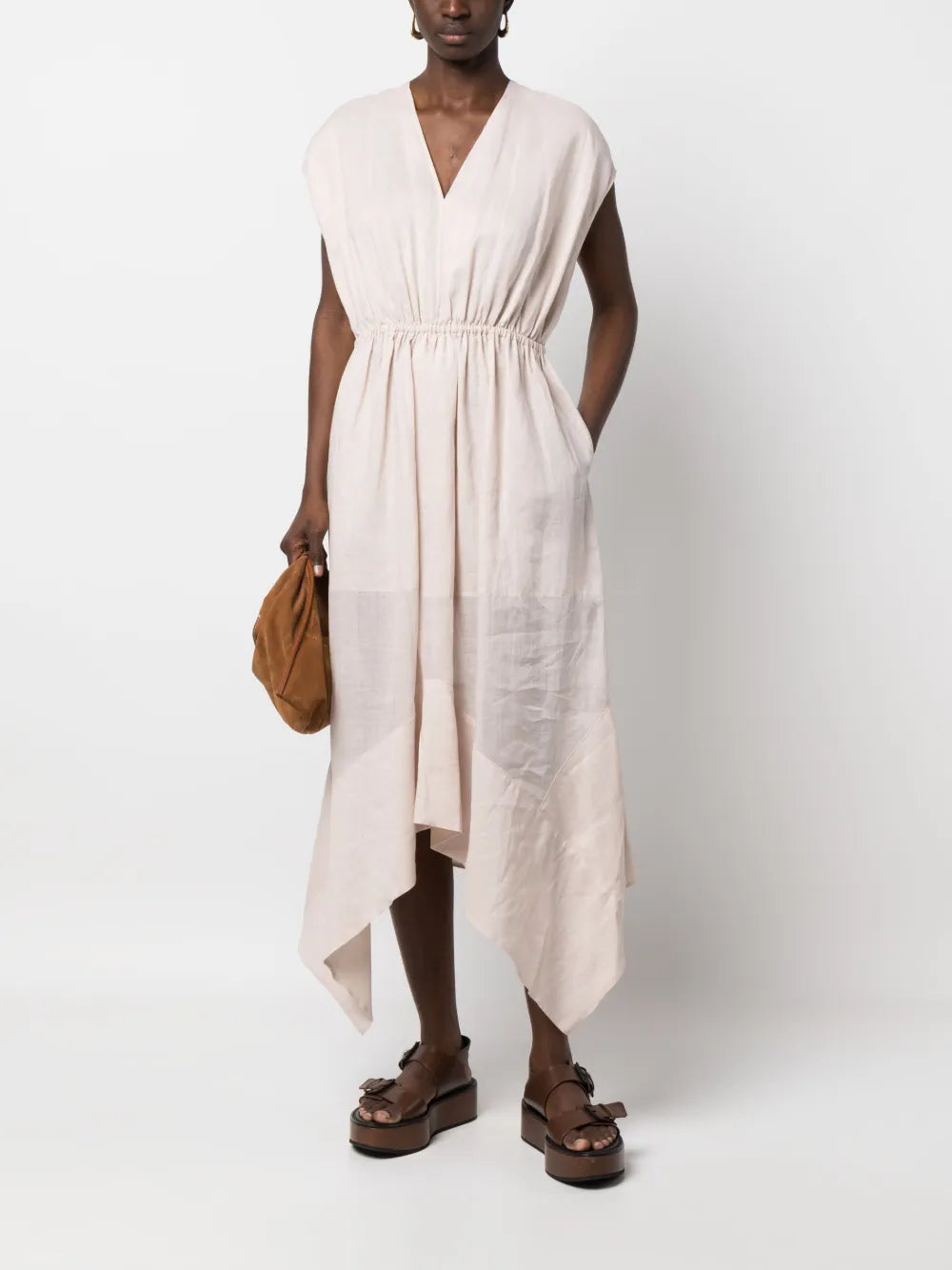 Pleated Midi Dress