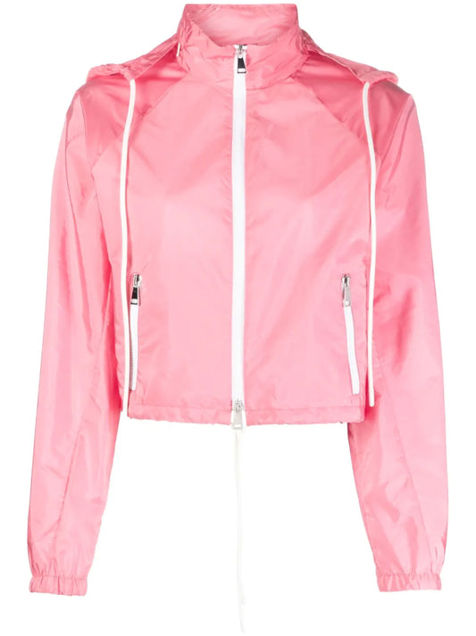 Drawstring-Detailed Hooded Jacket