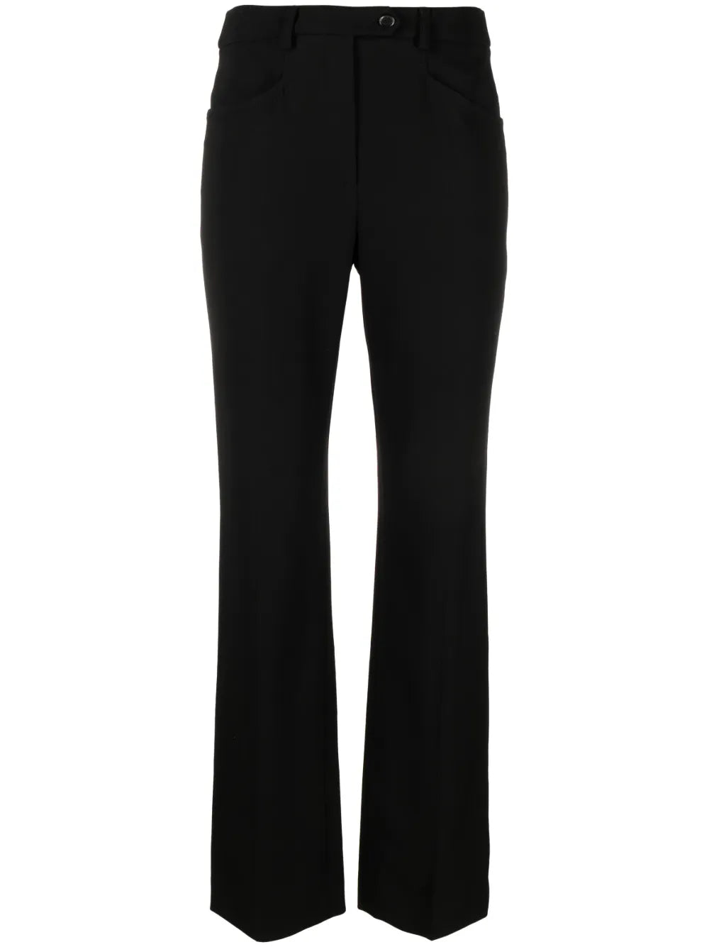 Mid-Rise Straight-Leg Trousers