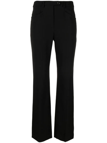 Mid-Rise Straight-Leg Trousers