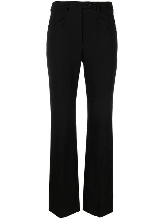 Mid-Rise Straight-Leg Trousers