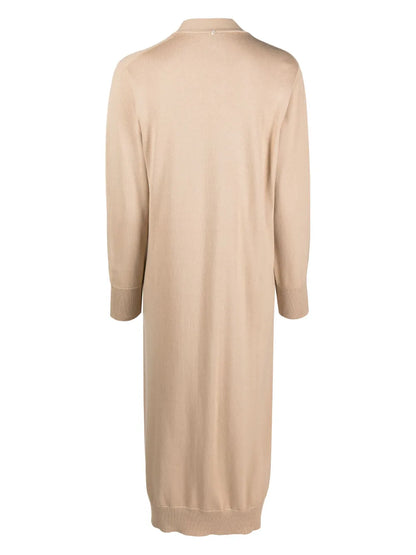 V-Neck Knitted Longline Cardigan