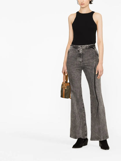 Belted Flared Jeans