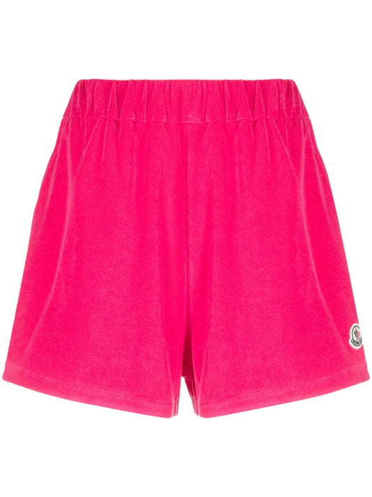 Logo-Patch Velour Shorts