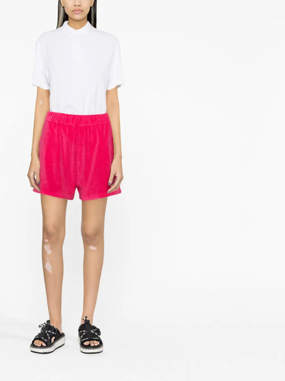 Logo-Patch Velour Shorts