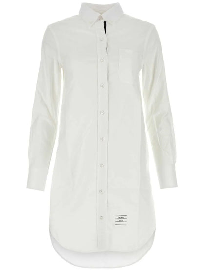 Crinkled Cotton Shirtdress