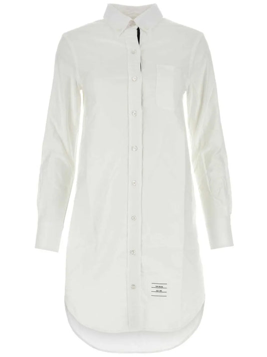 Crinkled Cotton Shirtdress