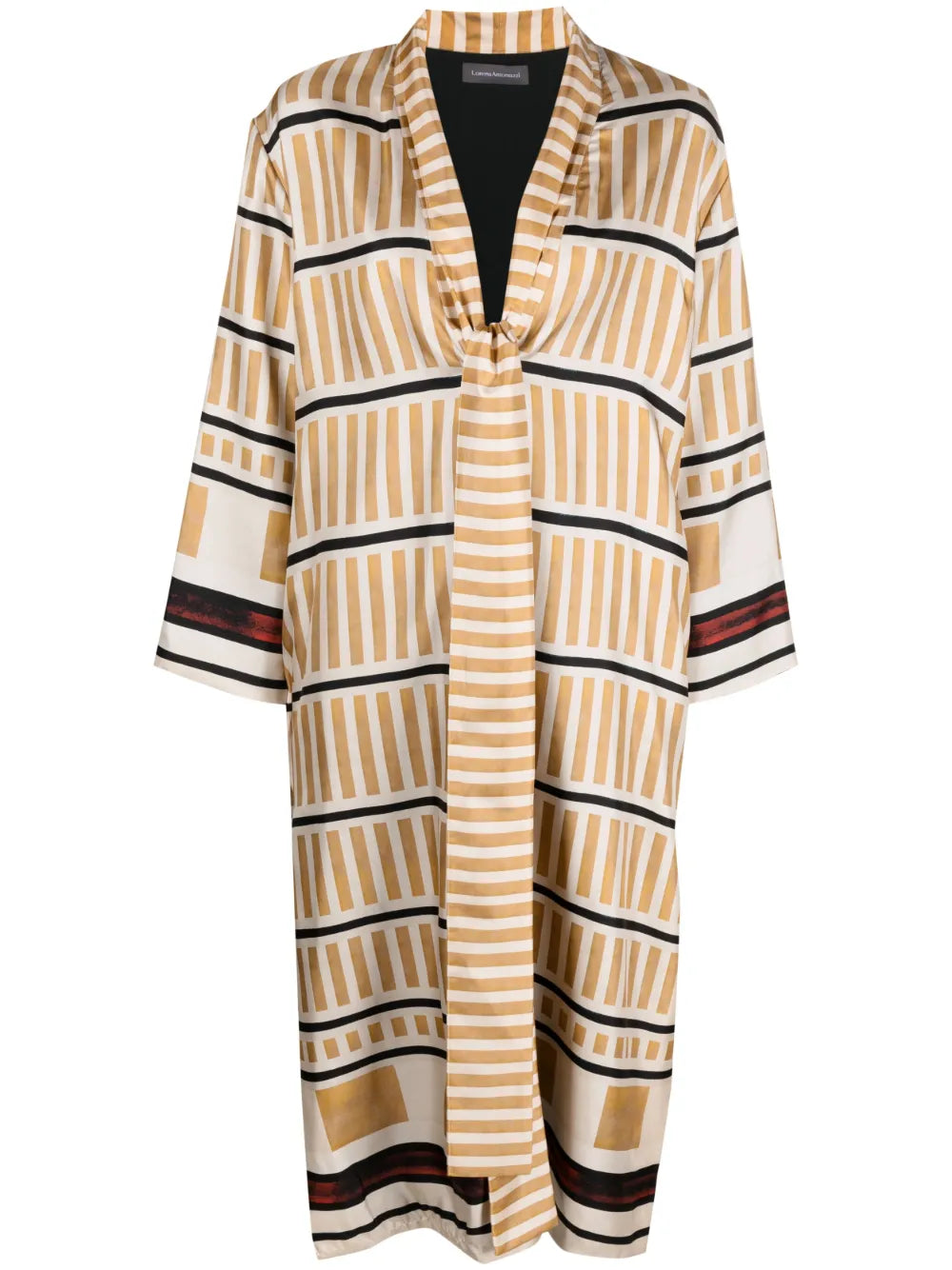 Abstract-Print Kaftan Dress