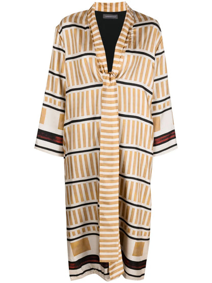 Abstract-Print Kaftan Dress