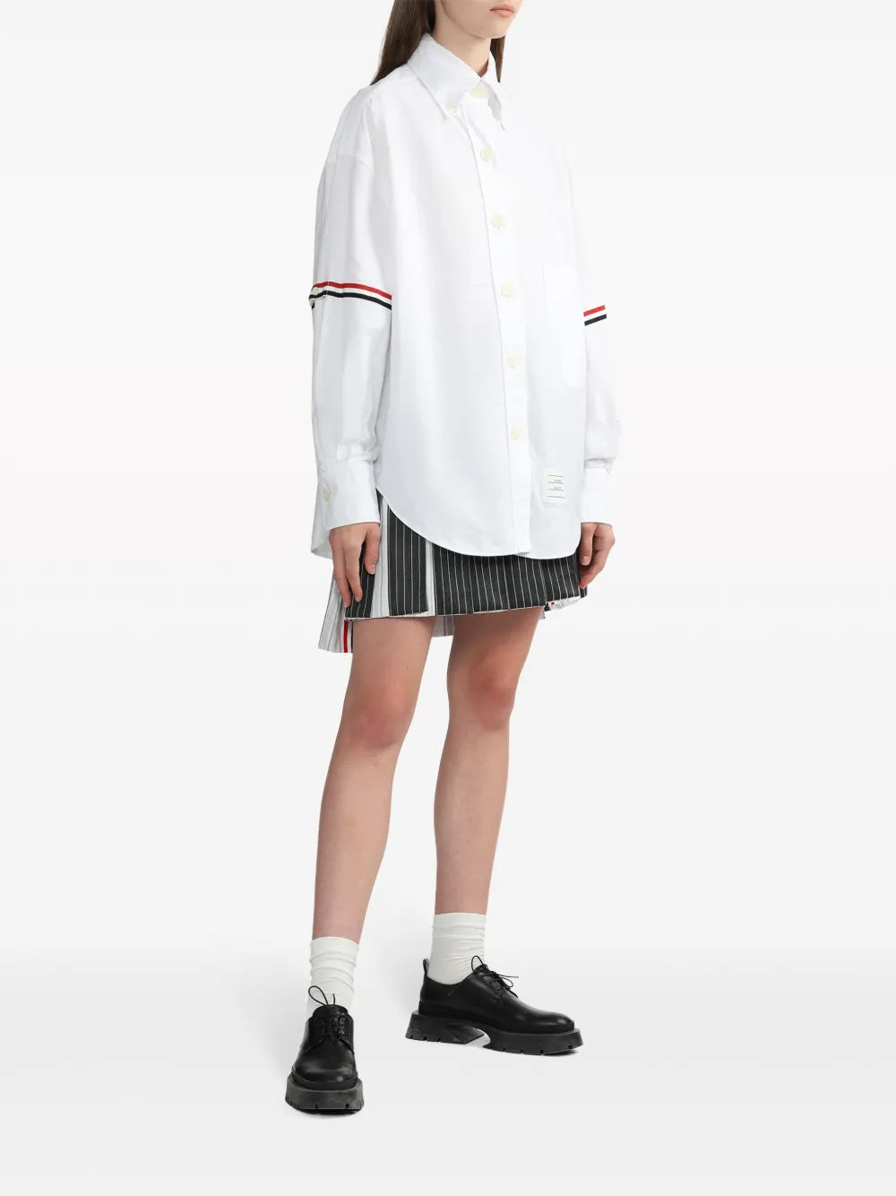 Rwb Stripe-Trim Cotton Shirt