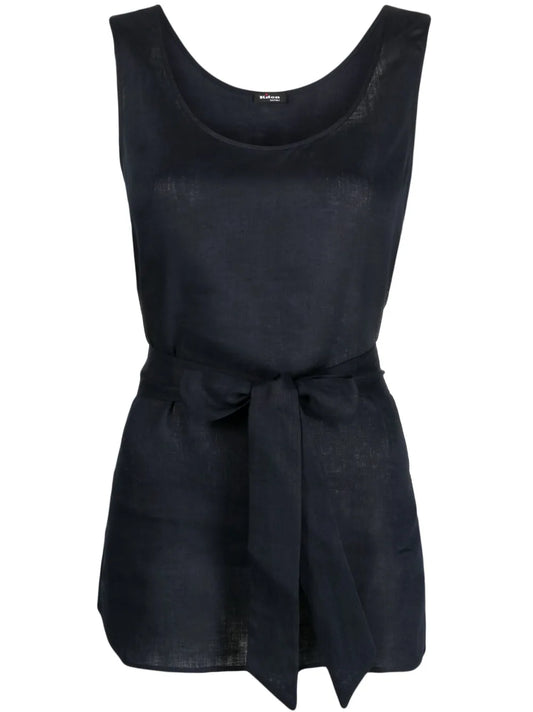 Round-Neck Sleeveless Top