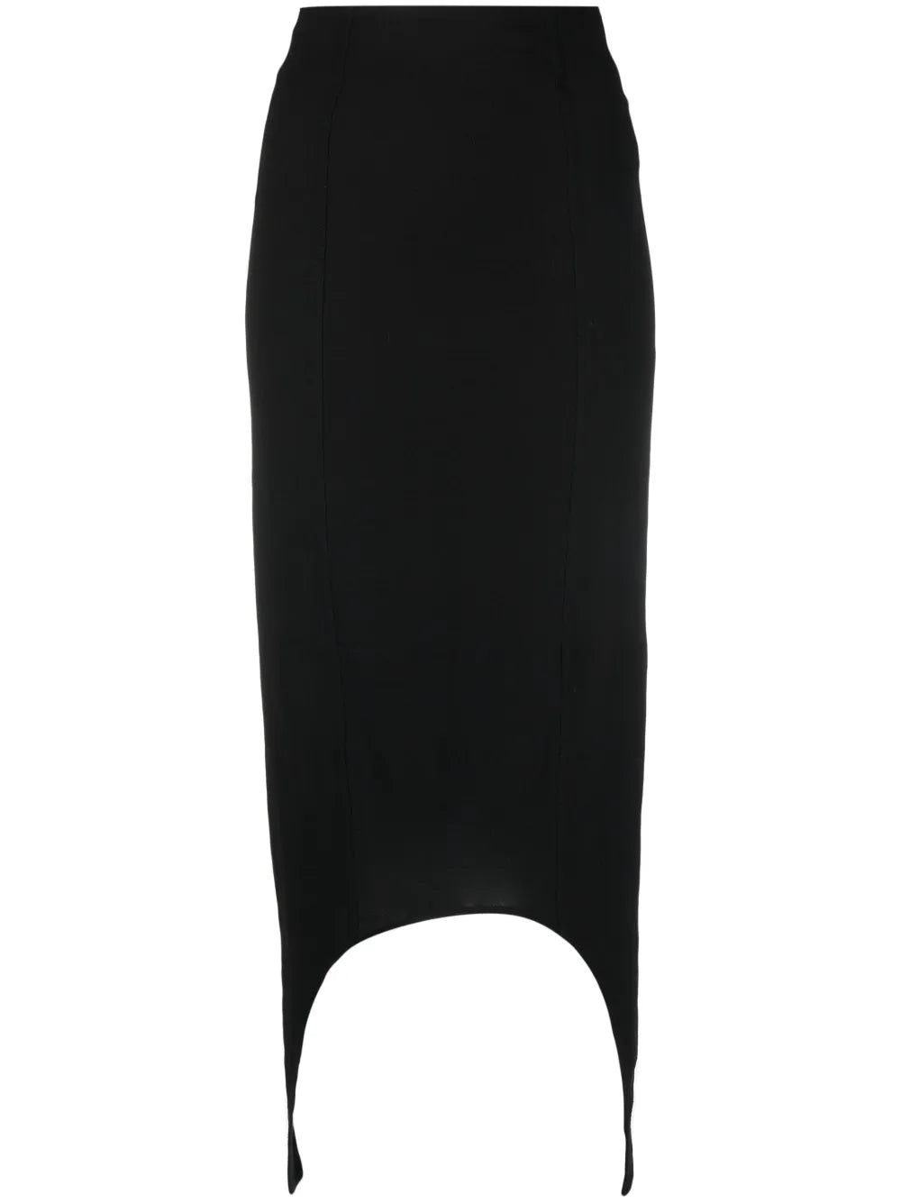 Asymmetric High-Waisted Midi Skirt