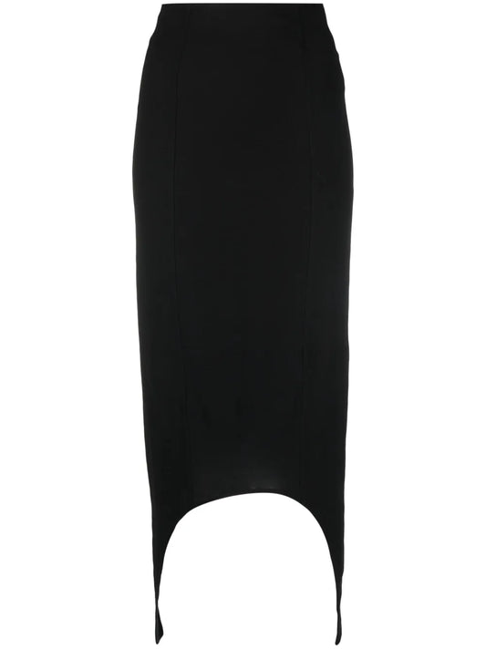 Asymmetric High-Waisted Midi Skirt