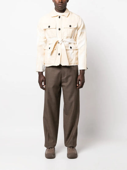 Long-Sleeve Belted Jacket