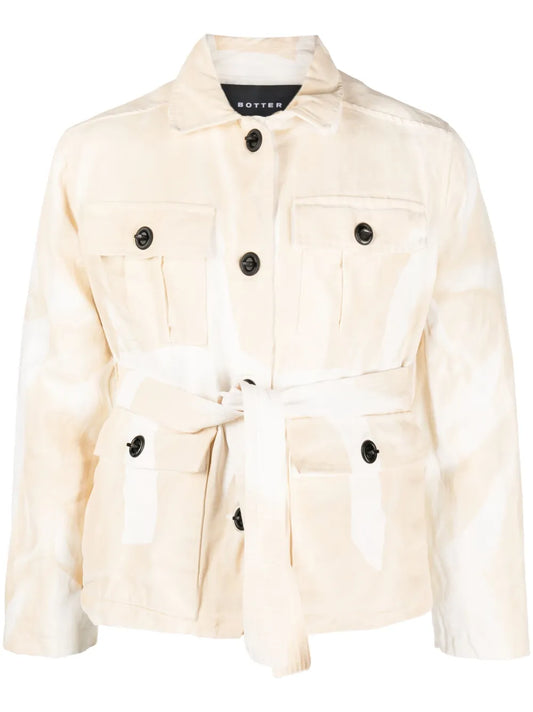 Long-Sleeve Belted Jacket